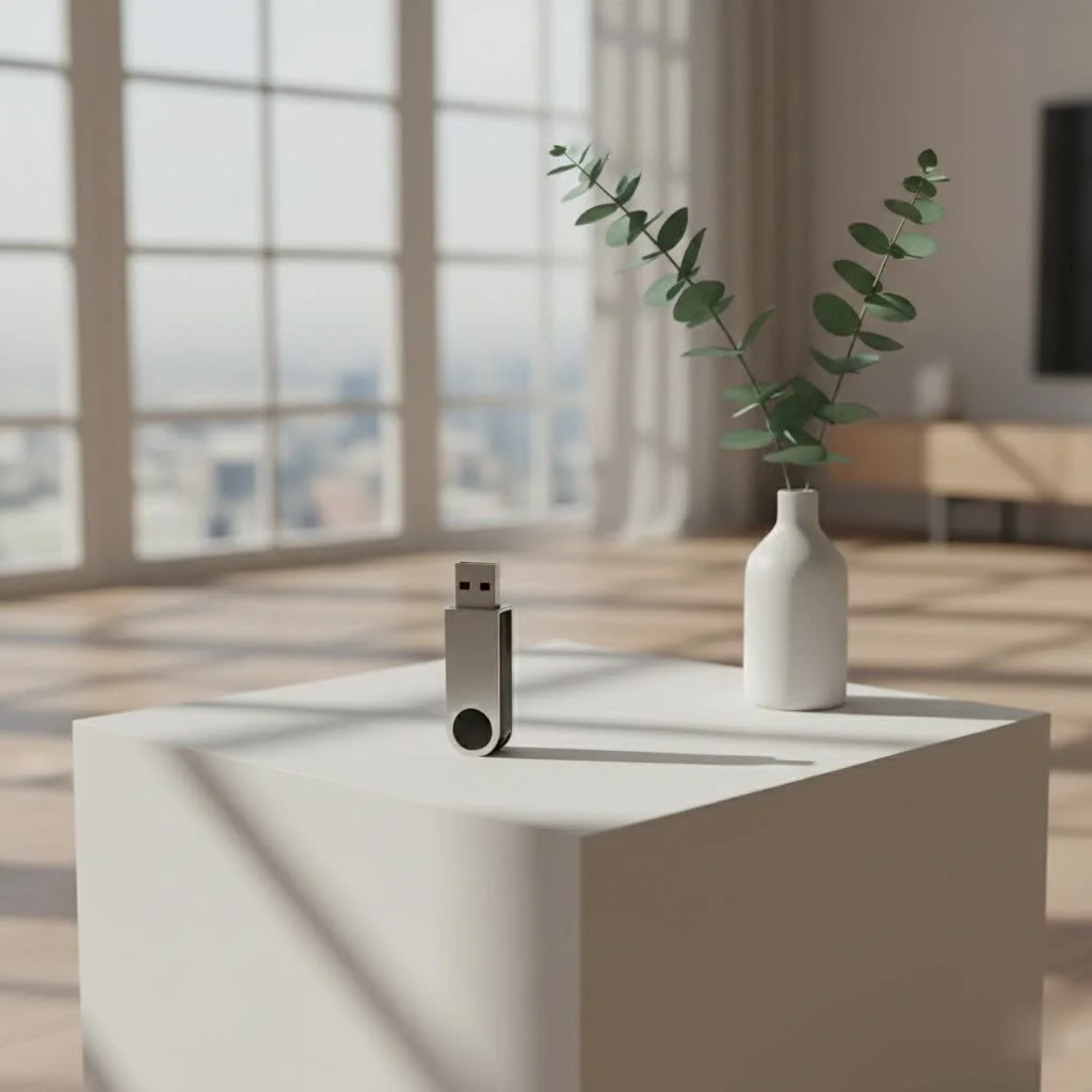 iXpand Flash Drive connected to an iPhone